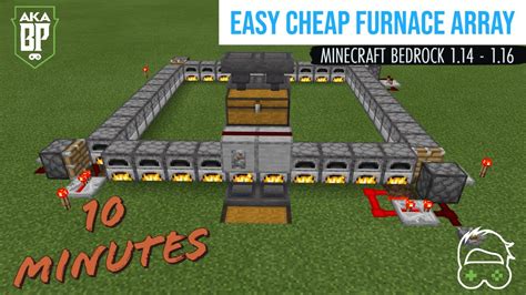 Easy Cheap Furnace Array 10 Minutes Minecraft Bedrock Youtube