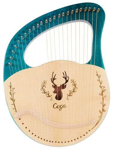 CEGA Lyre Harp 24 String Blue Lyra Kytary At