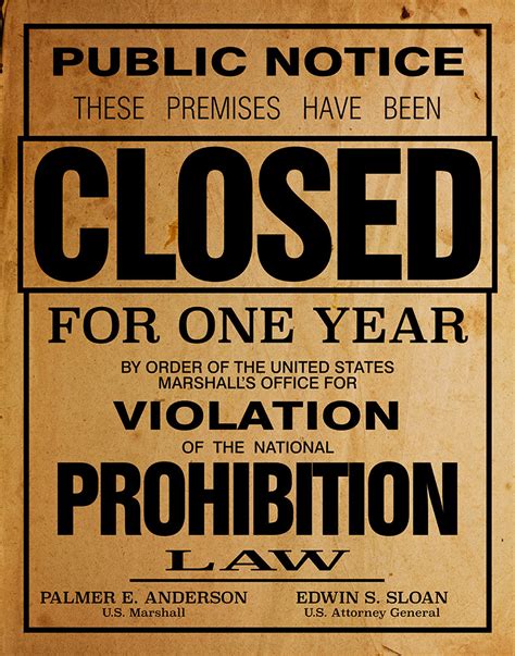 Printable Prohibition Poster Reproduction Instant Digital | Etsy