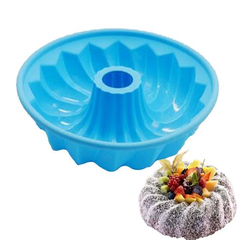 Ea Alekoo Non Stick Silicone Diy Cake Bundt Pans Chiffon Mold