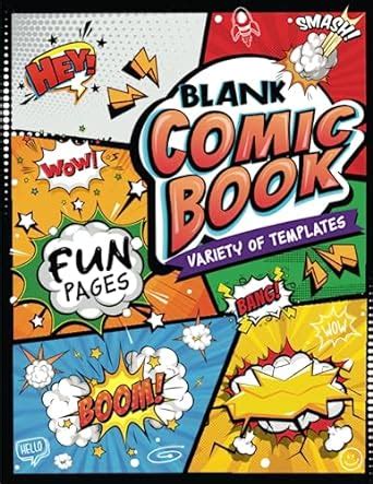 Blank Comic Book Create Your Own Comic Adventures Fun Pages With