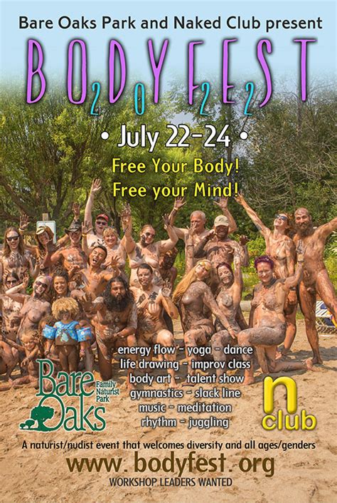 Naked Club On Twitter Bodyfest July Weekend At Bare Oaks