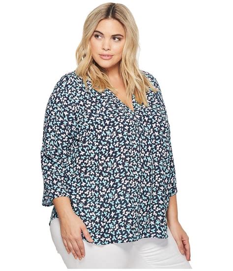 Nydj Plus Size Plus Size Split Neck Blouse Free Shipping Blouse