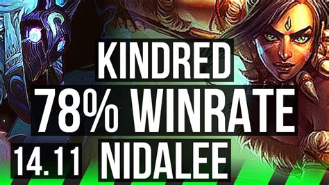 Kindred Vs Nidalee Jgl 78 Winrate 7 Solo Kills 18 3 6 Legendary