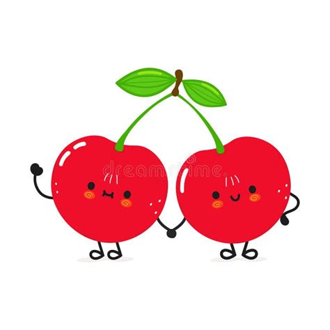 Happy Cute Cherry Icon Emoji Stock Illustrations 567 Happy Cute