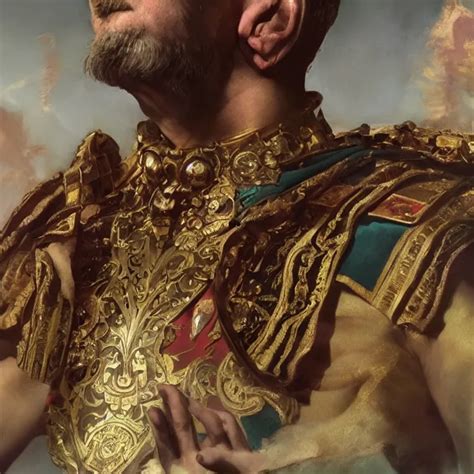 Excellent Painted Portrait Of The Caesar Invictus The Stable