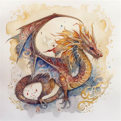 Detailed Colorful Dragon by MythicalGreetings on DeviantArt