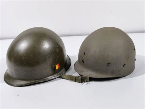 Belgien Stahlhelm Modell 1951 Originallack Liner Gestempelt Coge