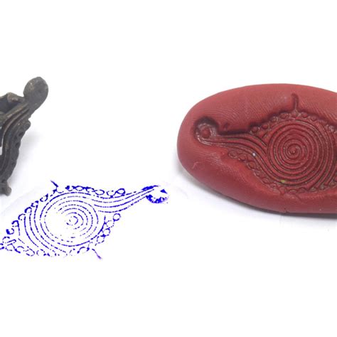 Old Urdhva Pundra Tikka Stamp Brass Vaishnava Tilak Stamp Indian