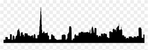 Burj Khalifa Silhouette At Getdrawings Free Dubai Skyline