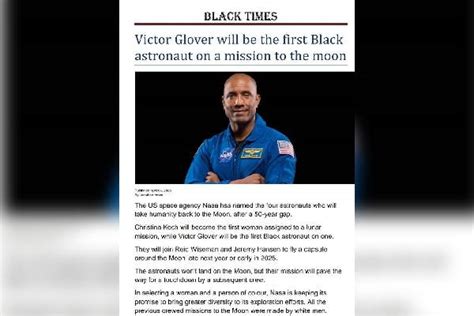 Victor Jerome Glover Biography First Black Nasa Pilot Broadbiography