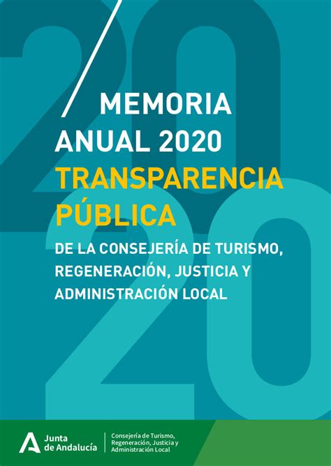 Memoria anual 2020 de transparencia pública de la Consejería de Turismo