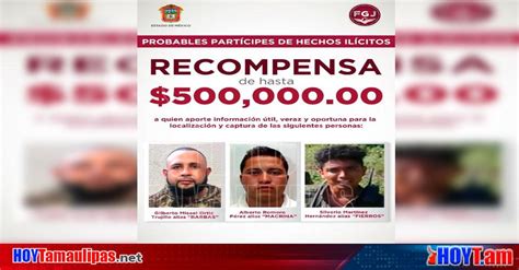 Hoy Tamaulipas Fgjem Ofrece Recompensa De Mil Pesos Por