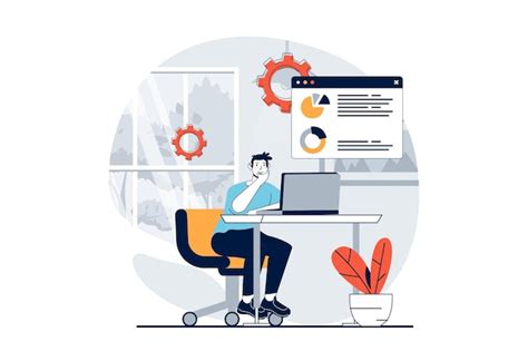 Premium Vector Data Science Concept With People Scene In Flat Design