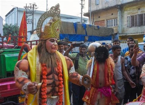 Hanuman Jayanti Celebration Hanuman Portrait Editorial Photography