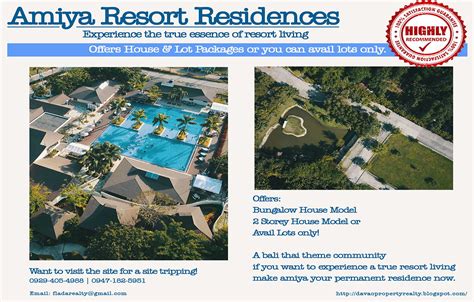Amiya Resort Residences : Davao Property & Realty
