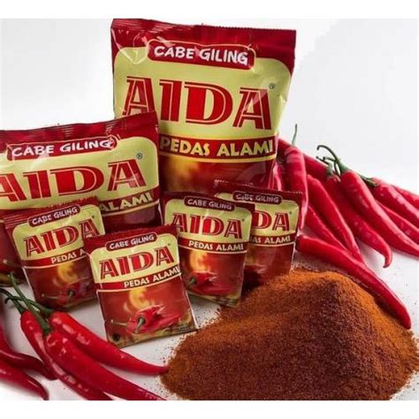 Jual Bubuk Cabe Cabai Giling Aida 250 Gr Pedas Alami Shopee Indonesia