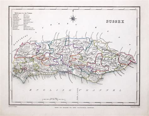 Antique Maps Of Sussex England Richard Nicholson