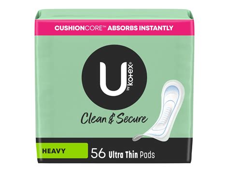 U By Kotex Clean Secure Ultra Thin Sanitary Pads Heavy S