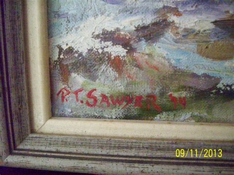 P T Sawyer Painting Original Snow Scene Oil On Canvas 1974 Etsy