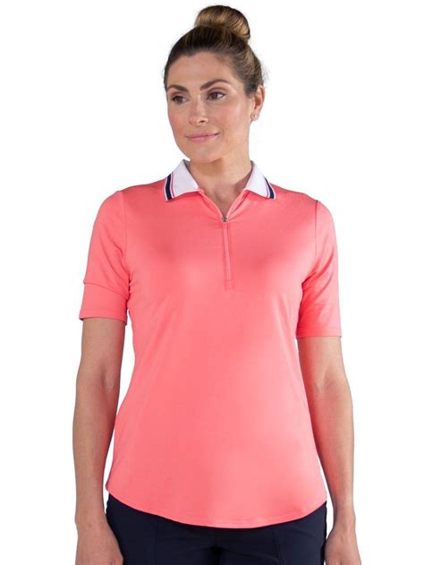 Jofit Pink Lady 1 2 Sleeve Polo Golf Outfit Golf Shorts Women Golf