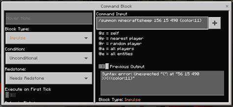 Help: Spawning Colored Sheep - Commands, Command Blocks and Functions ...