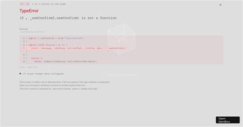 Use Confirm Example Forked Codesandbox