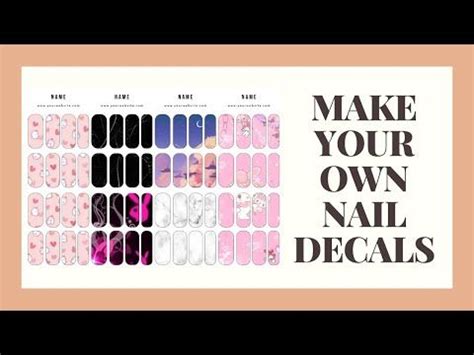 Create Custom Nail Decals With Canva DIY Nail Art Tutorial Nail