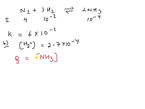 Solved Consider The Chemical Reaction N2 3h2 Yields 2nh3 If The