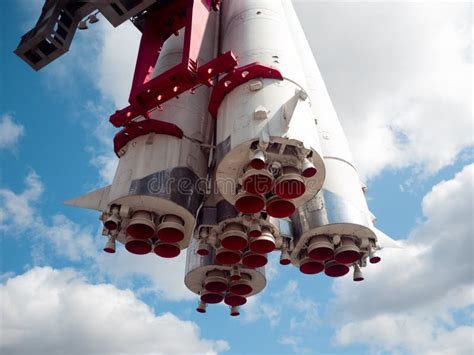 Detail Of Space Rocket Engine Part Of The Rocket Close Up Stock Photo