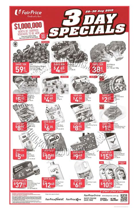 Ntuc Fairprice 3 Days Special 28 30 August 2015 ~ Supermarket Promotions