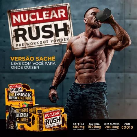 Suplemento en polvo Bodyaction Tradicional NUCLEAR RUSH SACHÊ cafeína