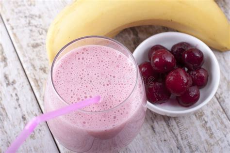 Smoothies with Frozen Cherry Stock Photo - Image of healthy, dairy: 84539342