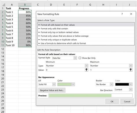 How to Create Progress Bars in Excel (Step-by-Step)