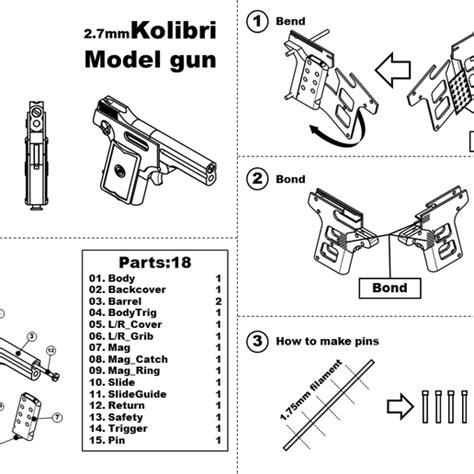 3d Print 2mm Kolibri Toys Gun • Made With Am8 • Cults
