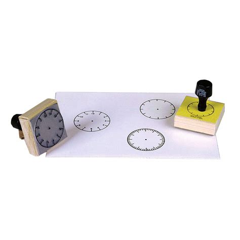 Buy READY 2 LEARN Analog Clock Stamps Set Of 3 Wooden Stamps For