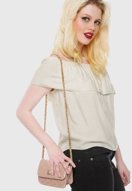 Bolsa Tiracolo Santa Lolla Verniz Nude Compre Agora Dafiti Brasil