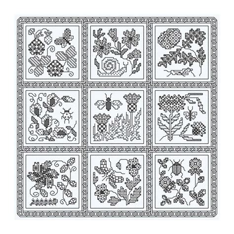 Blackwork Design Elizabethan Blackwork Etsy UK Blackwork Designs