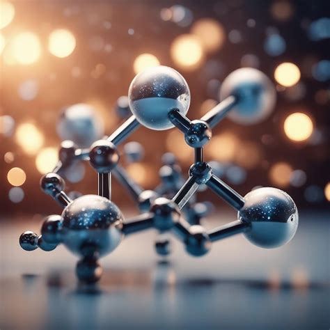 Premium Ai Image Science Background Molecule And Atom Model