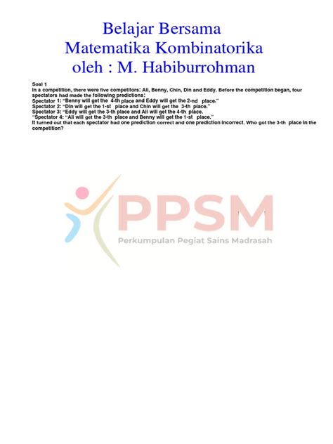 Matematika Kombinatorika Mas Fatih Pdf