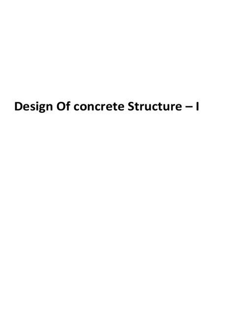 Design of Concrete Structure - I | PDF | Beam (Structure) | Bending