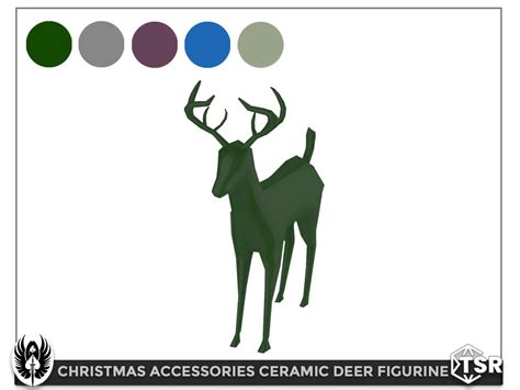 The Sims Resource Christmas Accessories Ceramic Deer Figurine