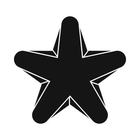 Icono de estrella en la ilustración de vector aislado estilo simple