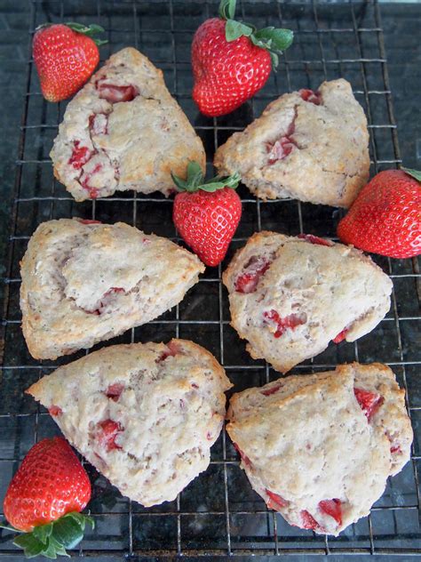 Strawberry Scones With Mascapone And Mint Whole Food Recipes Cooking