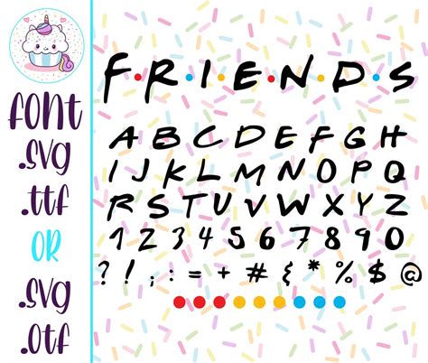 FRIENDS FONT SVG Alphabet For Cricut Silhouette Instant Etsy