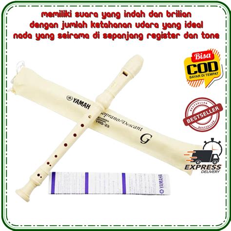 Jual Yamaha Sopran Original Descant Suling Soprano Recorder Seri Yrs