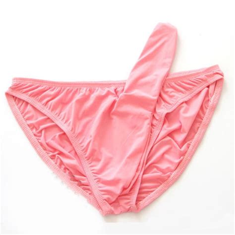 Kjøp Mix Colors Mens Sex Silky Penis Sleeve Bikini Pouch Briefs