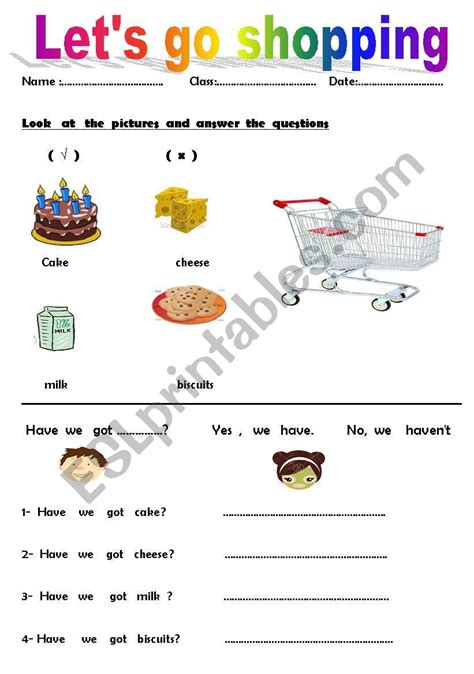 Let´s Go Shopping Esl Worksheet By Hiafifi