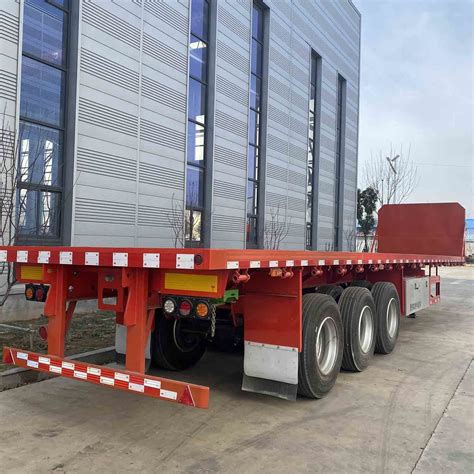 Vehicle Master Shipping 40 Feet Container Transport Flat Bed Trailer 3