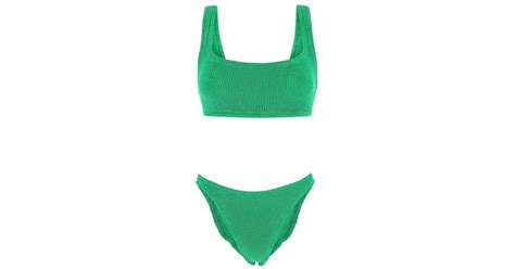 Hunza G Synthetic Grass Stretch Nylon Bikini In Green Lyst Canada